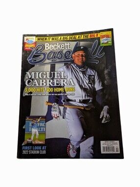 Beckett Baseball Card MonMagazine Featuring Miguel Cabrera - Feb 2022